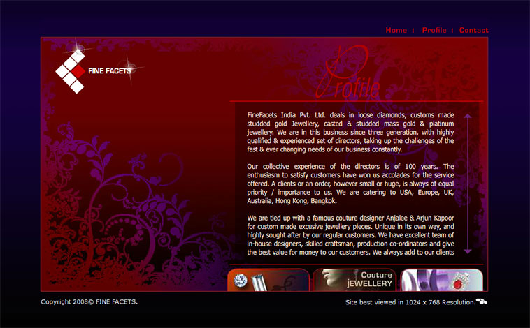 Fine Facets Profile Page