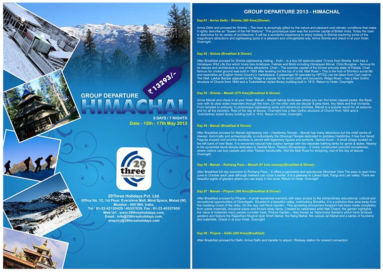 Fix Departure Himachal Brochure artwork